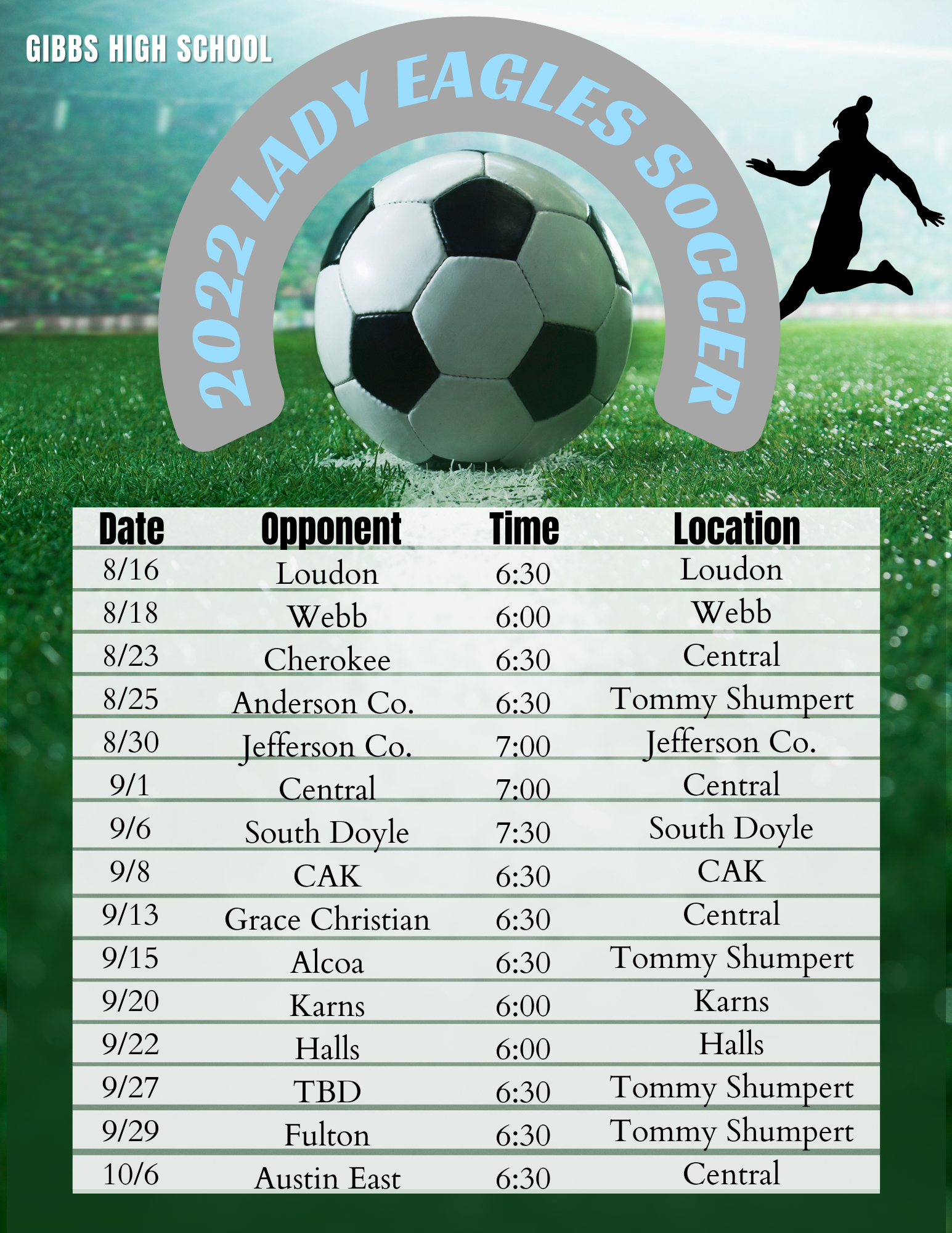 Fall Schedule